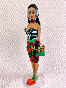 "On the Town in Zebra Mix Match" OOAK Doll, No. 183