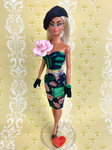 "On the Town in Pink & Green" OOAK Doll, No. 194