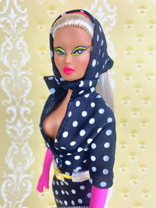 "Sizzle Suit Mini in Mod Dot" OOAK Doll, No. 191