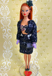 "Glitter Gadabout in Night" OOAK Doll, No. 197