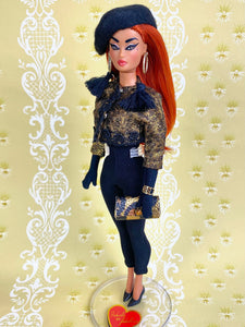 "Toreador Temptress in Gold" OOAK doll, No. 196