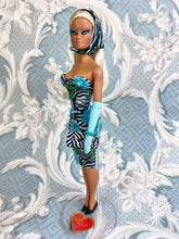 Load image into Gallery viewer, &quot;On the Town in Floral &amp; Zebra&quot; OOAK Doll, No. 190

