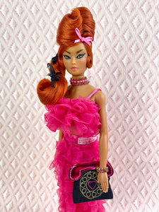 "Frills that Thrill in Hot Pink" OOAK Doll, No. 199