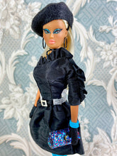 Load image into Gallery viewer, &quot;Bewitched and Beruffled in Noir&quot; OOAK Doll, No. 204
